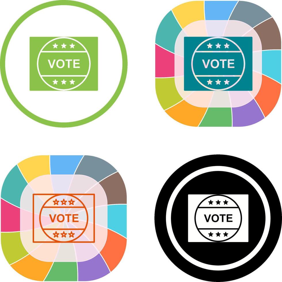 Vote Sticker Icon Design vector
