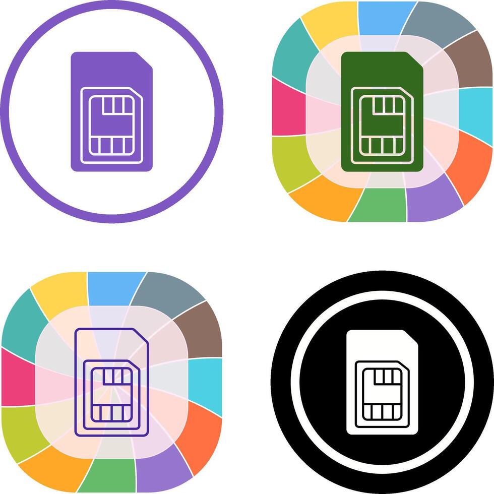 Sim Card Icon Design vector