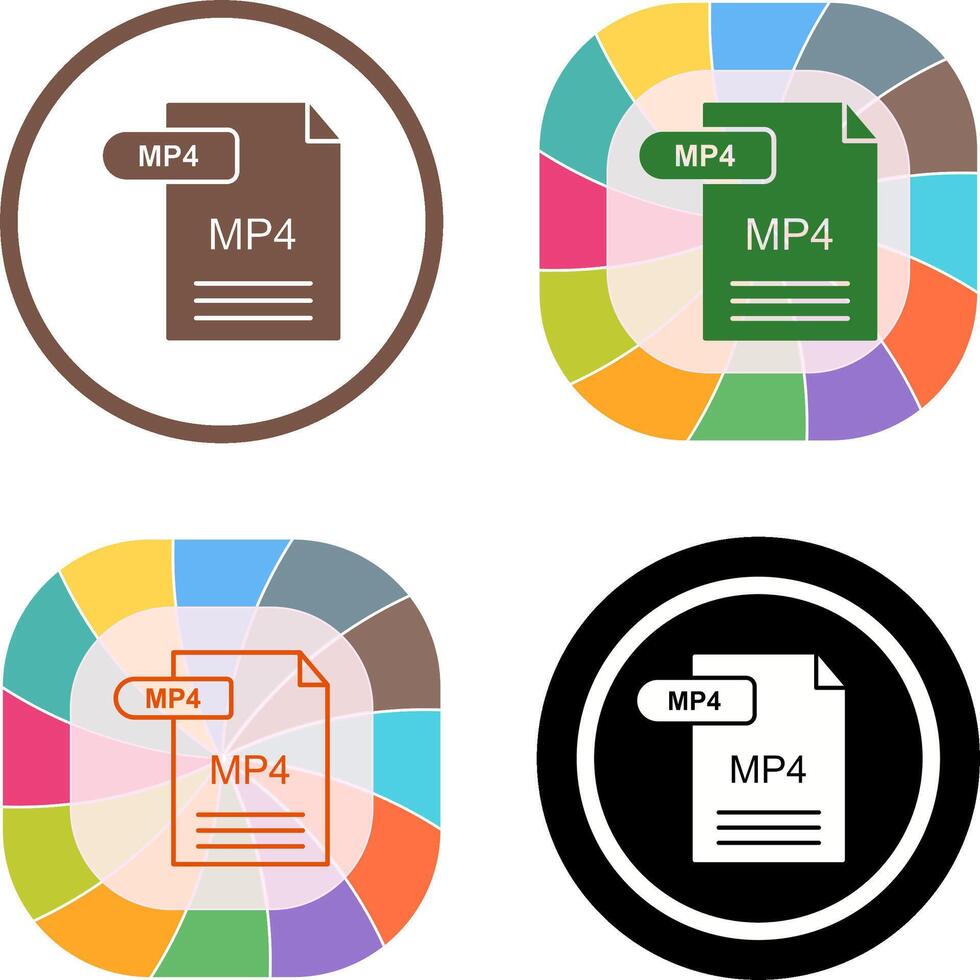 MP4 Icon Design vector