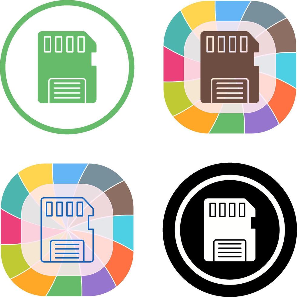 Memory Card Icon Design vector