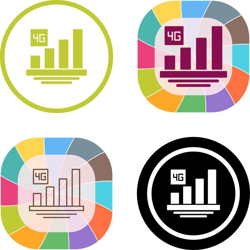 4G Icon Design vector
