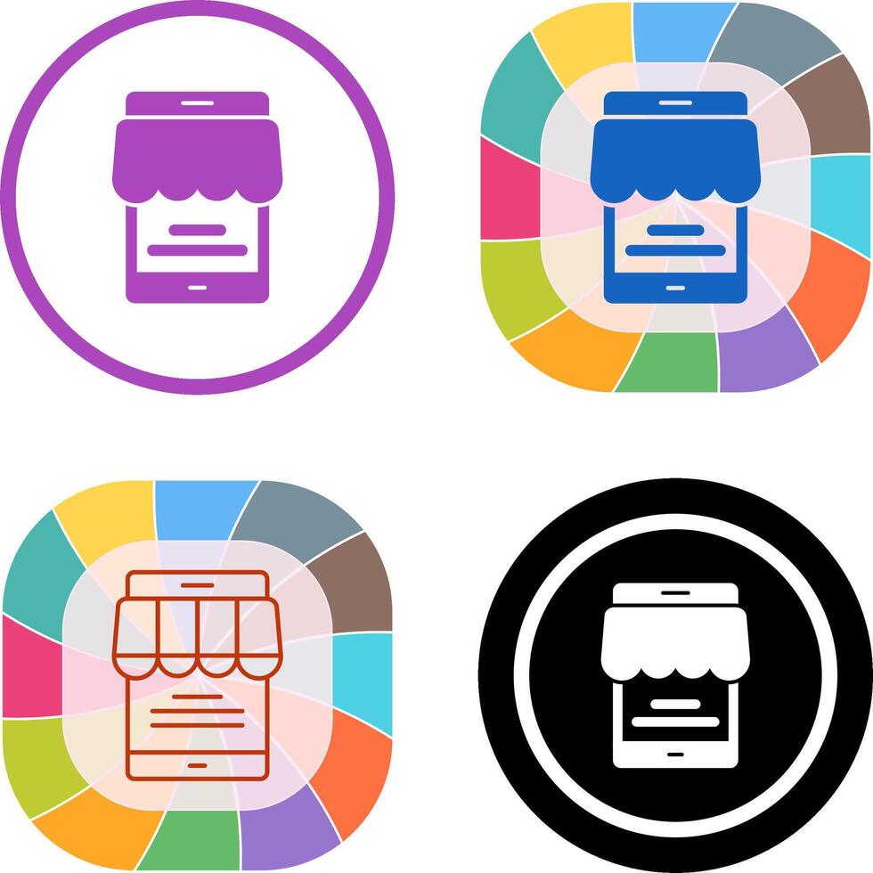 Online Store Icon Design vector