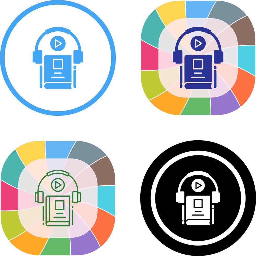 Audio Book Icon Design vector