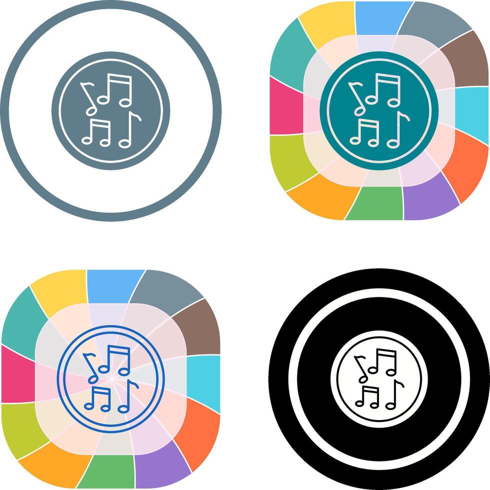Musical Notes Icon Design vector