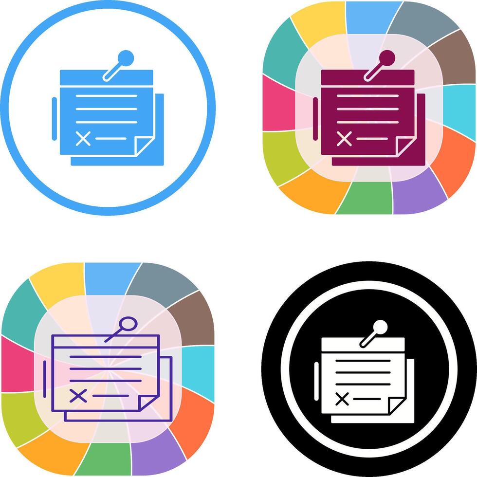 Note Icon Design vector