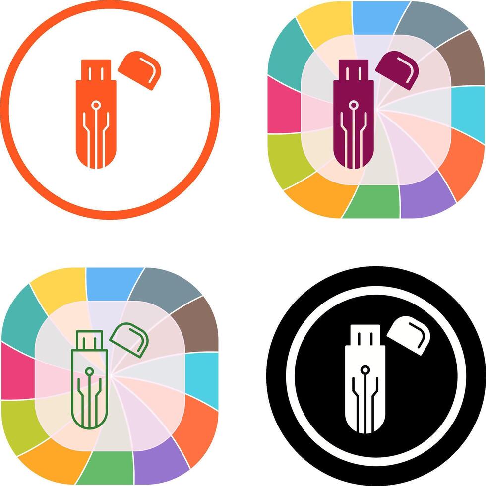 Usb Icon Design vector