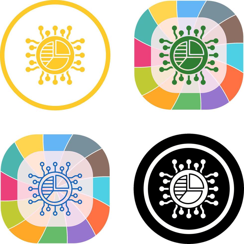 Pie Chart Icon Design vector