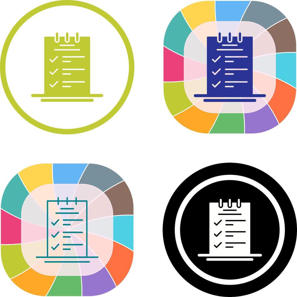 Booking CheckList Icon Design vector