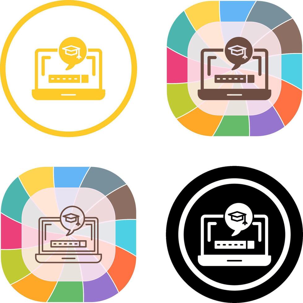 Digital Learning Icon Design vector