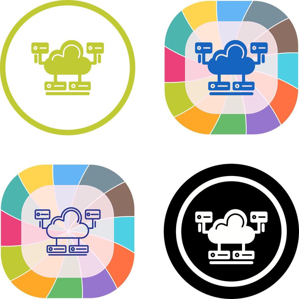Cloud Database Icon Design vector