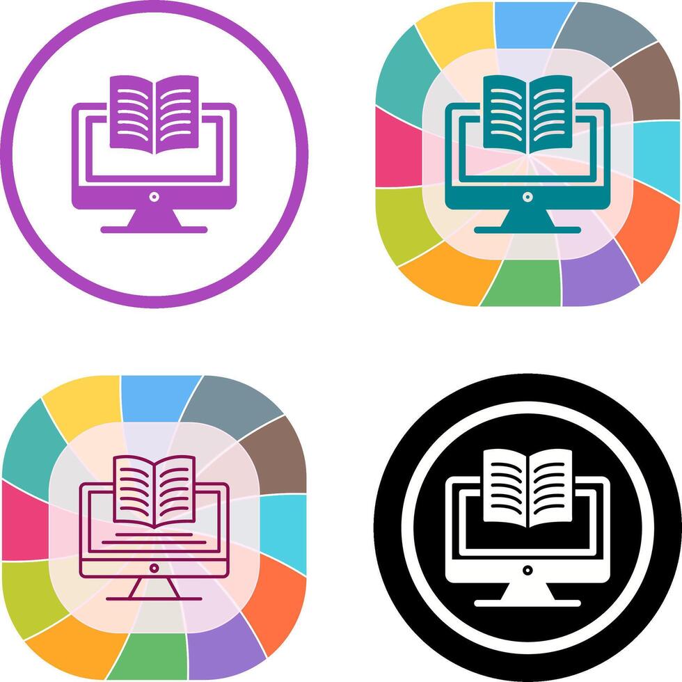 Digital Learning Icon Design vector