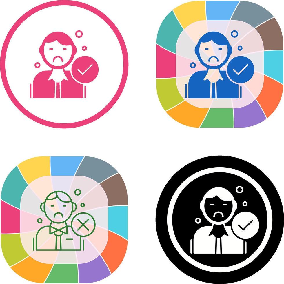 Rejected Icon Design vector