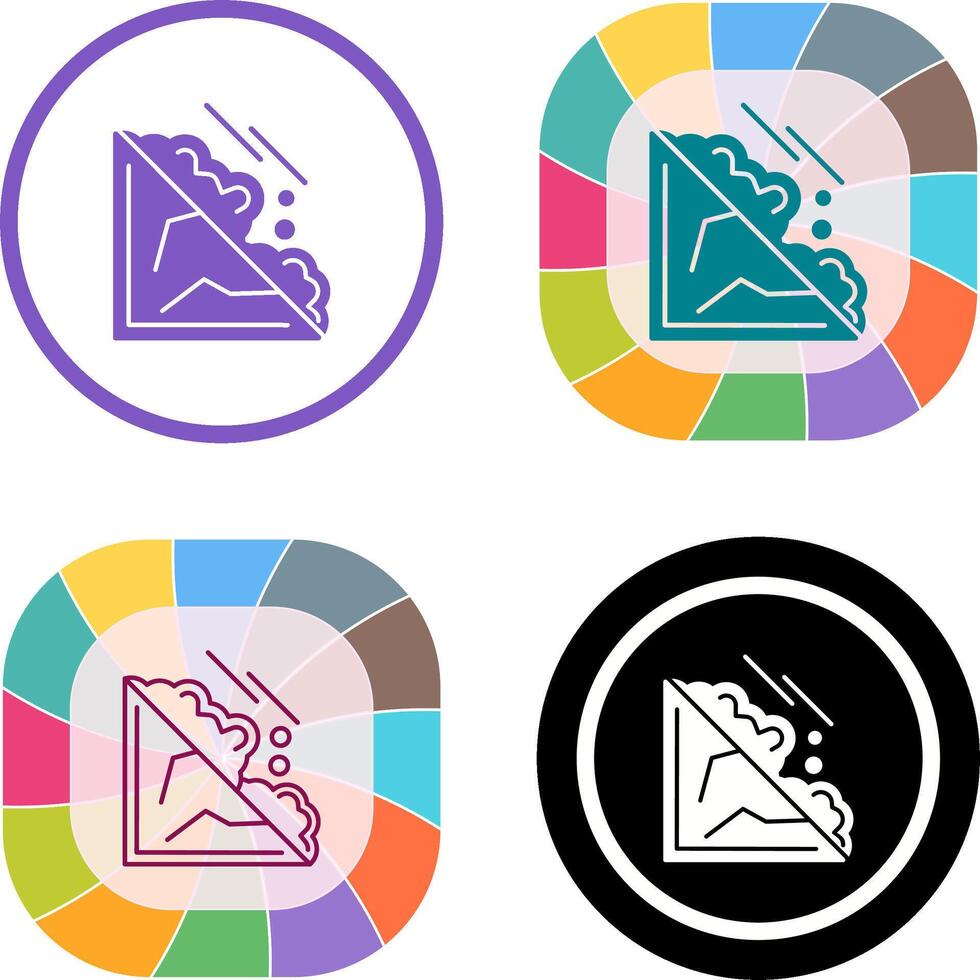 Avalanche Icon Design vector