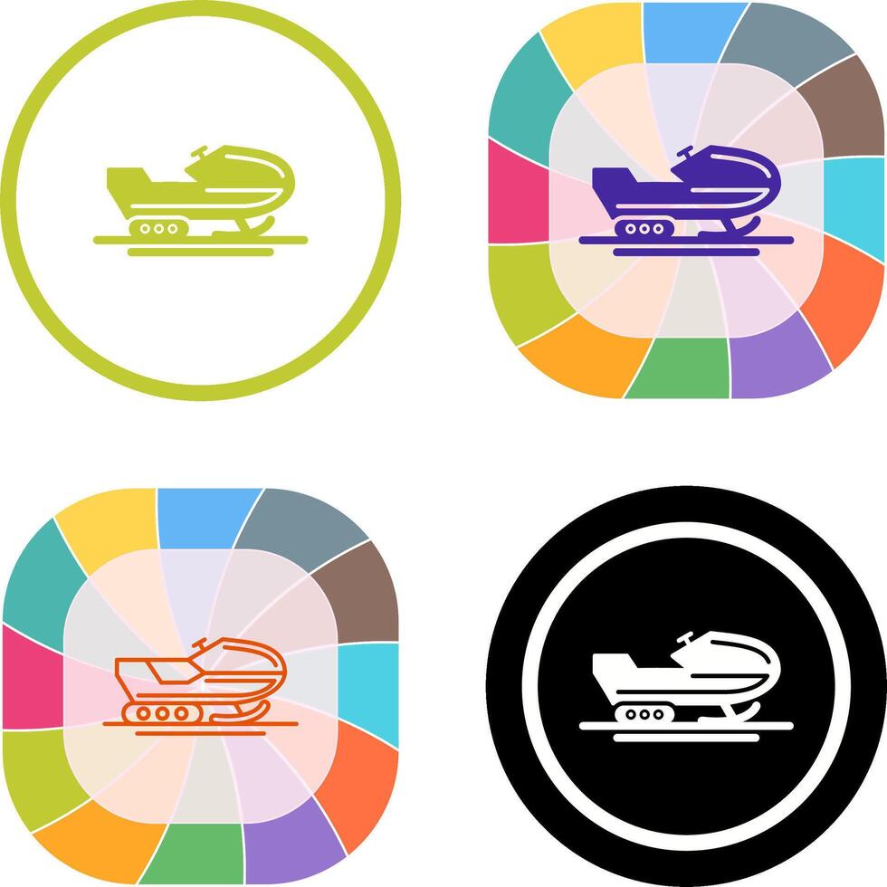 Snowmobile Icon Design vector
