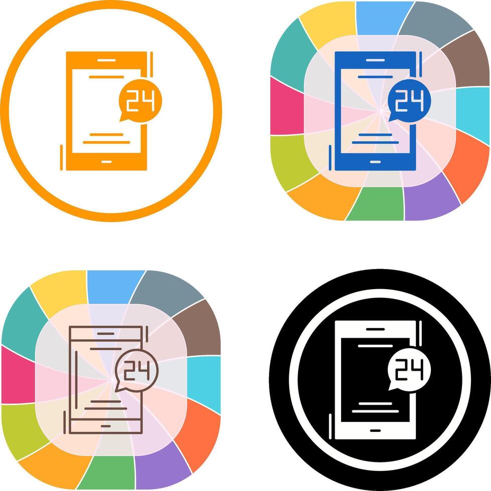 24 Hours Icon Design vector