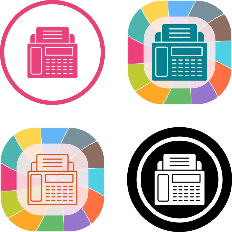 Fax Machine Icon Design vector