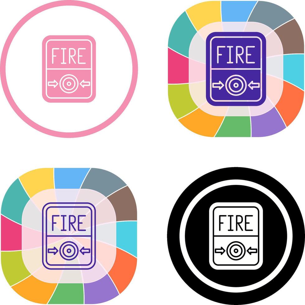 Fire Button Icon Design vector