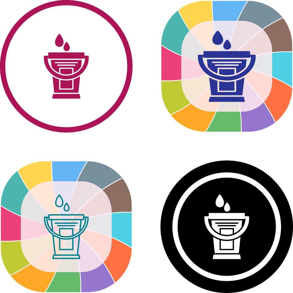 Water Bucket Icon Design vector