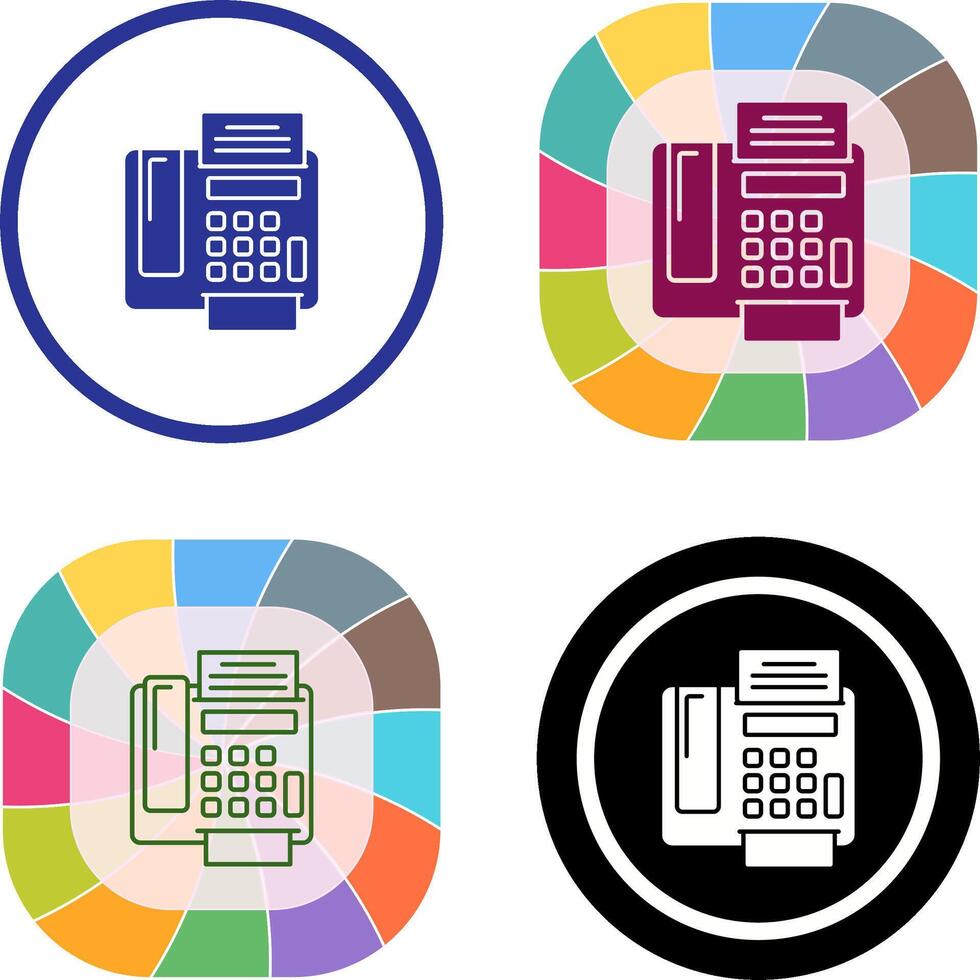 fax Machine Icon Design vector
