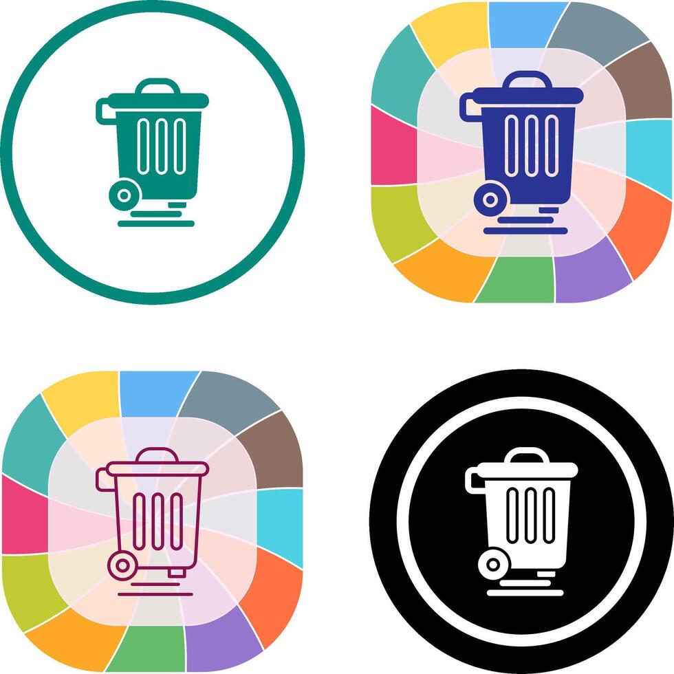 Dustbin Icon Design vector