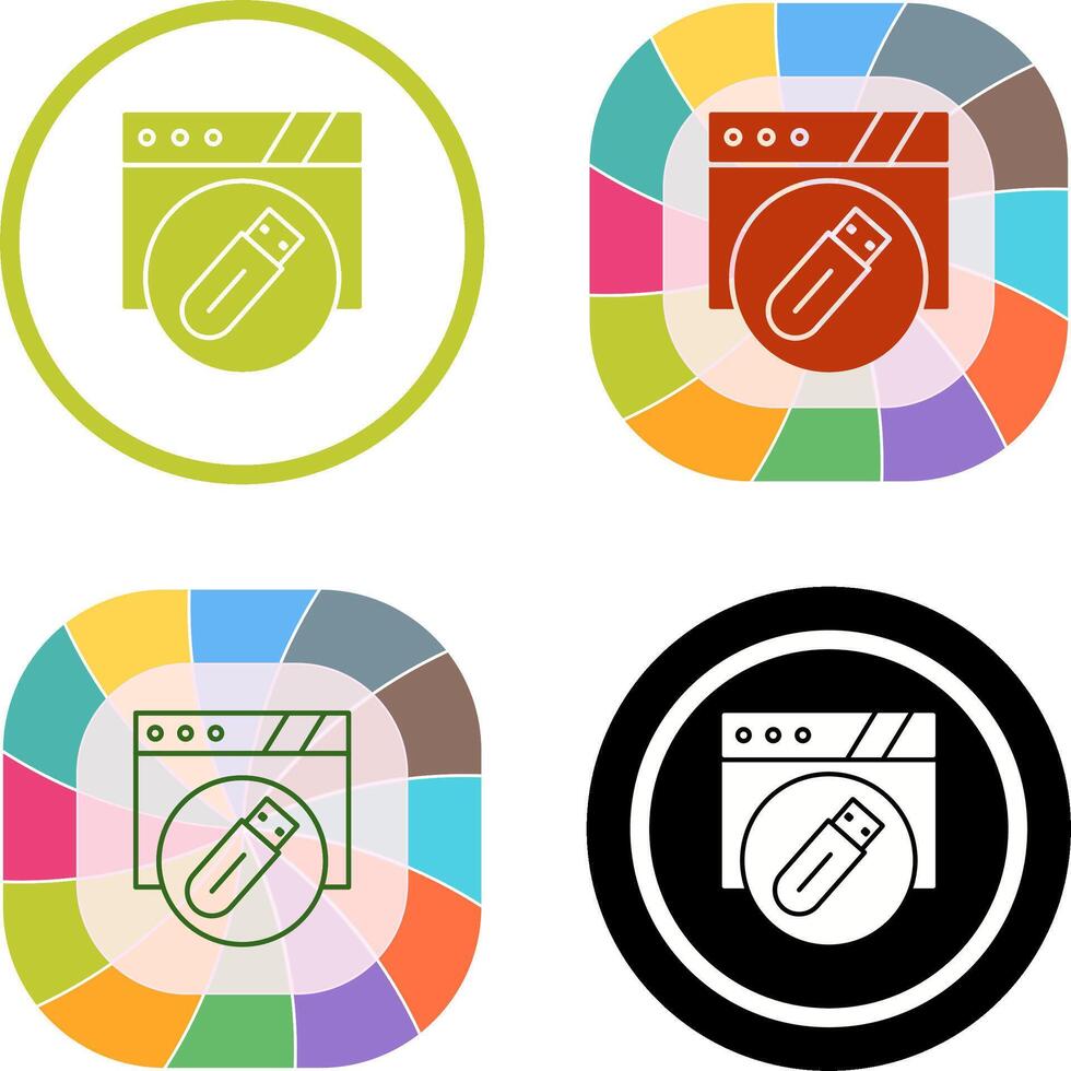 Usb Flash Drive Icon Design vector