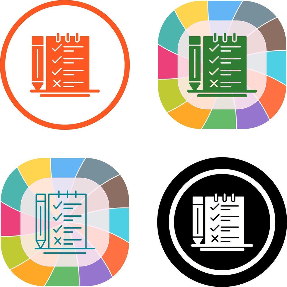 Survey Checklist Icon Design vector