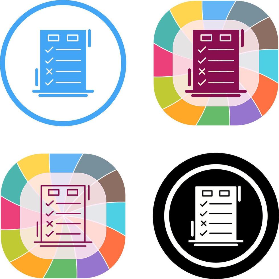 Today to Done CheckList Icon Design vector