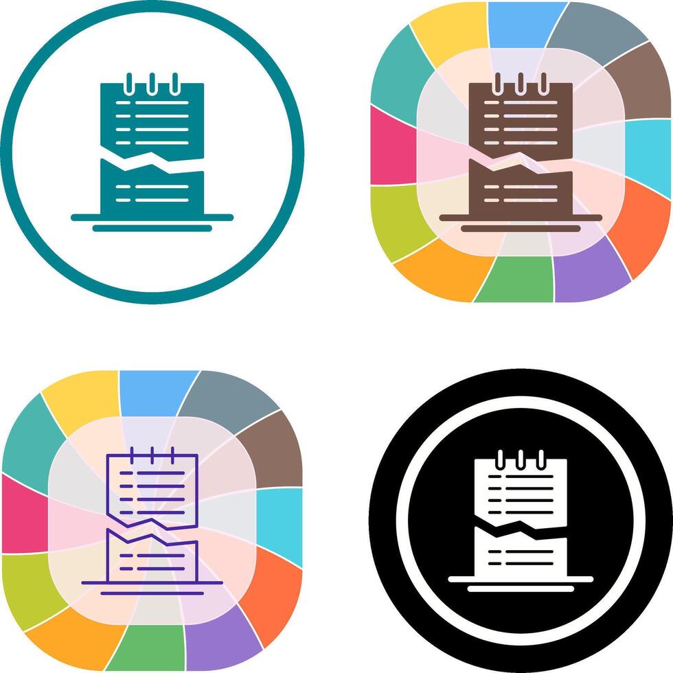 Corrupted List Icon Design vector