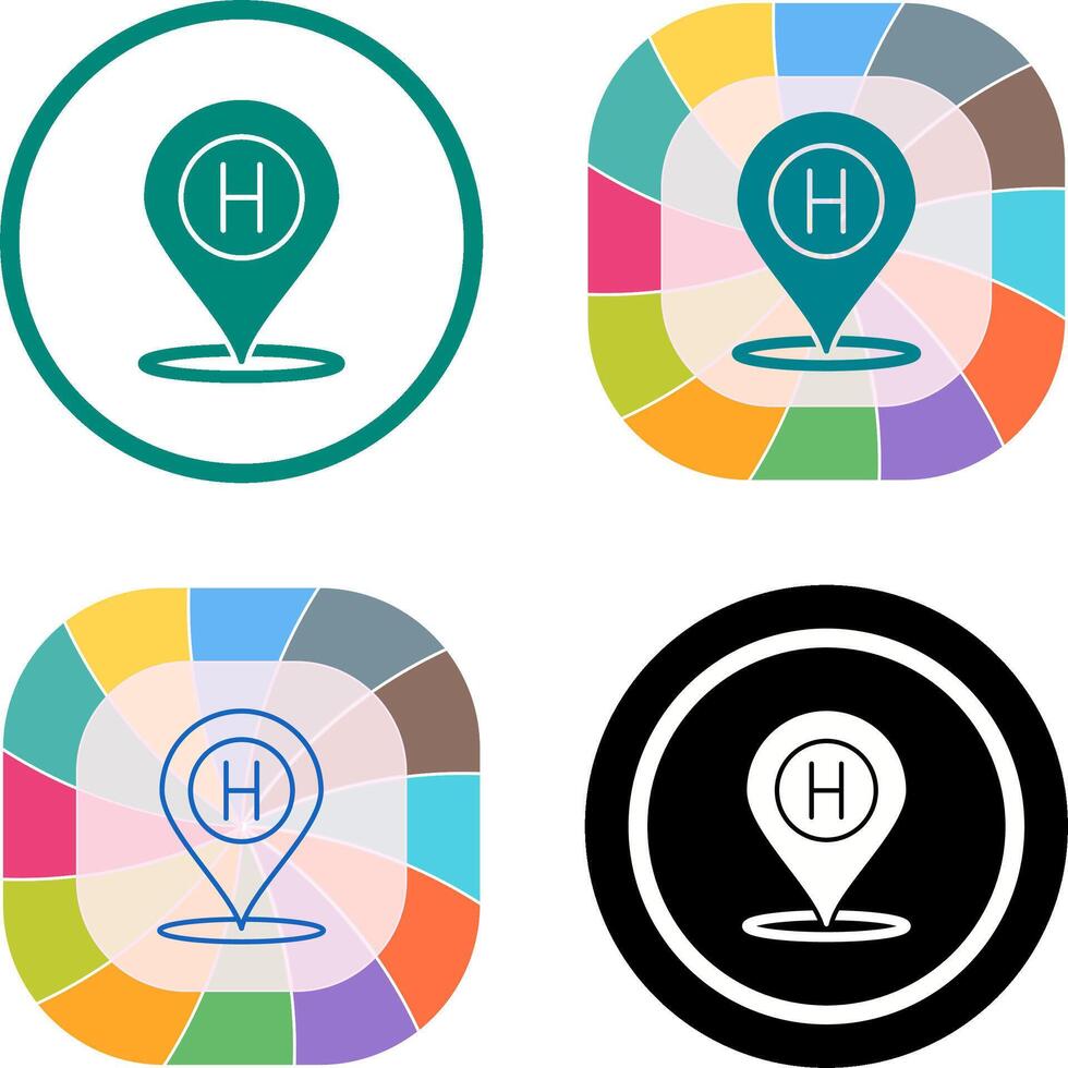 Hotel Location Icon Design vector