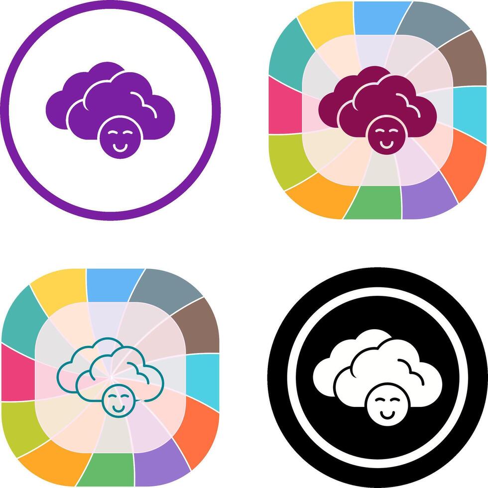 Cloudy Icon Design vector