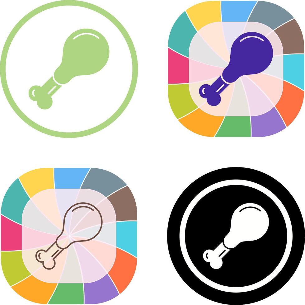 Chicken leg Icon Design vector