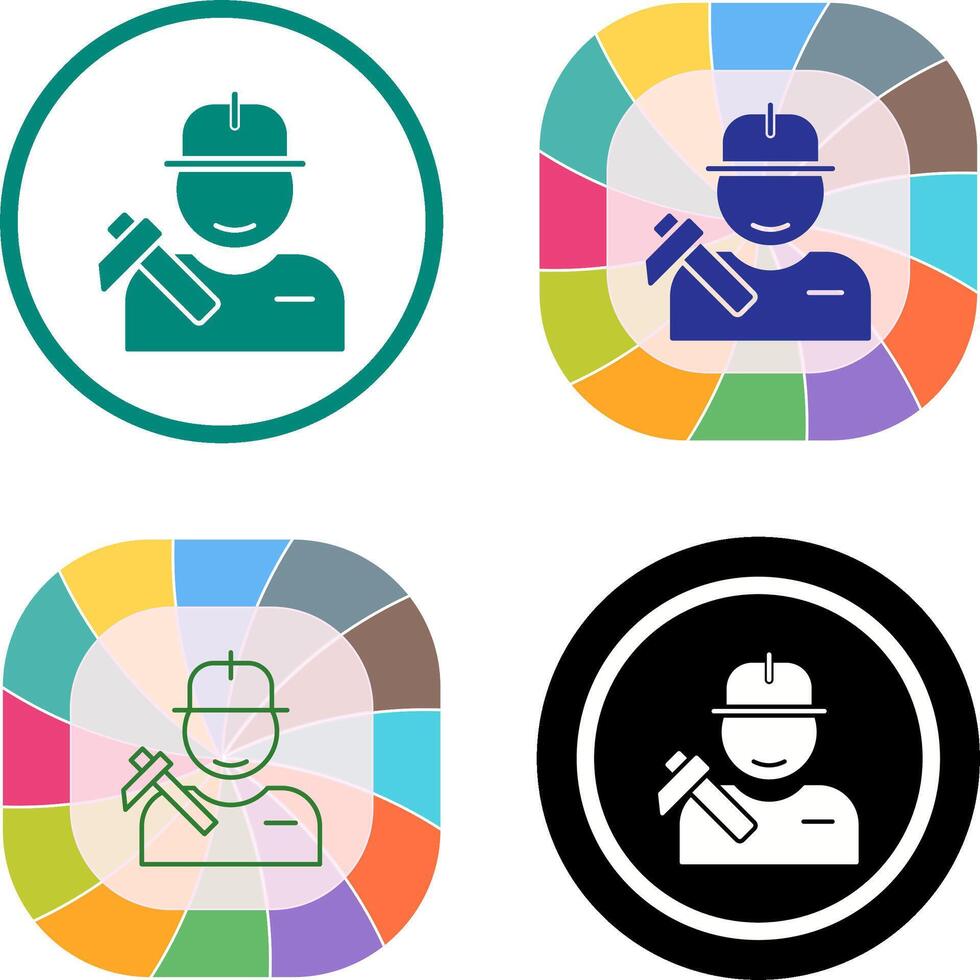 Worker Icon Design vector