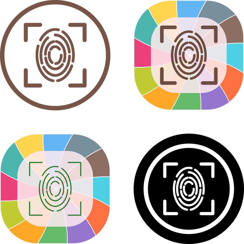 Fingerprint Icon Design vector