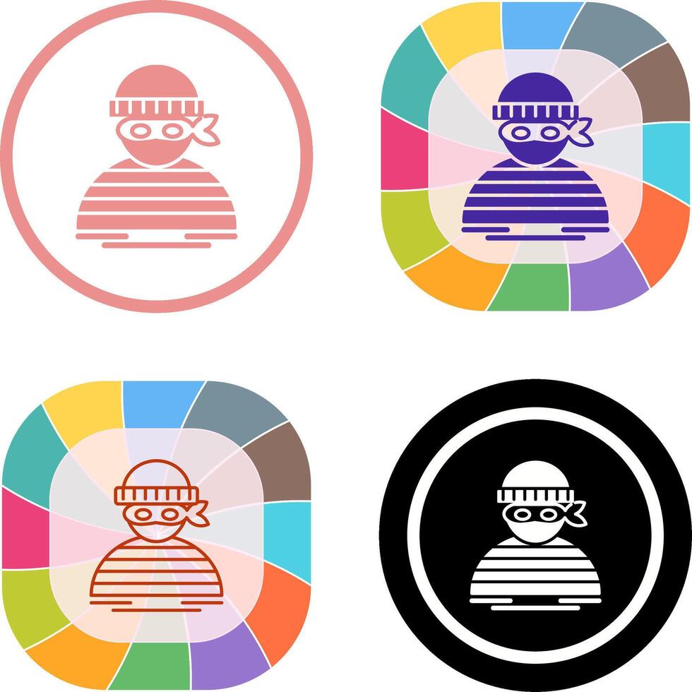 Thief Icon Design vector
