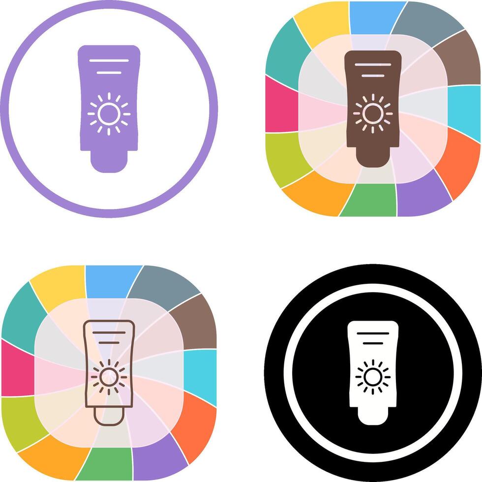 Sun Cream Icon Design vector