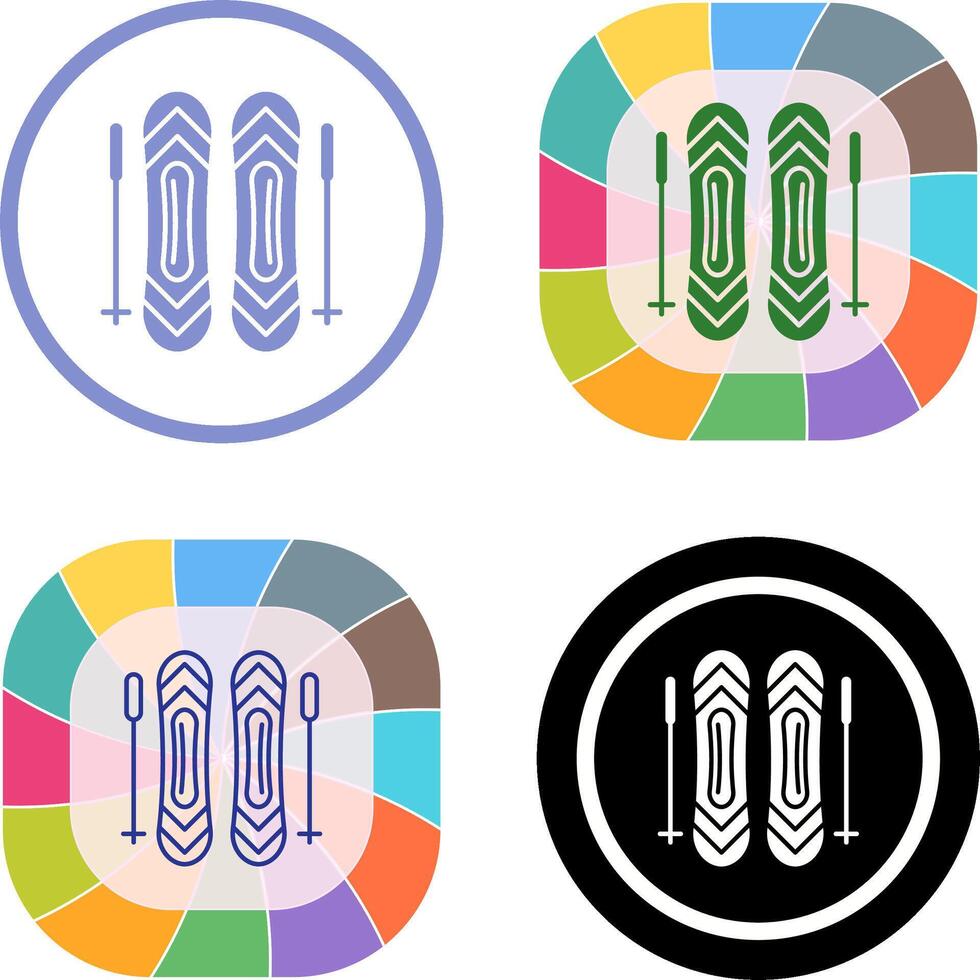 Ski Sticks Icon Design vector