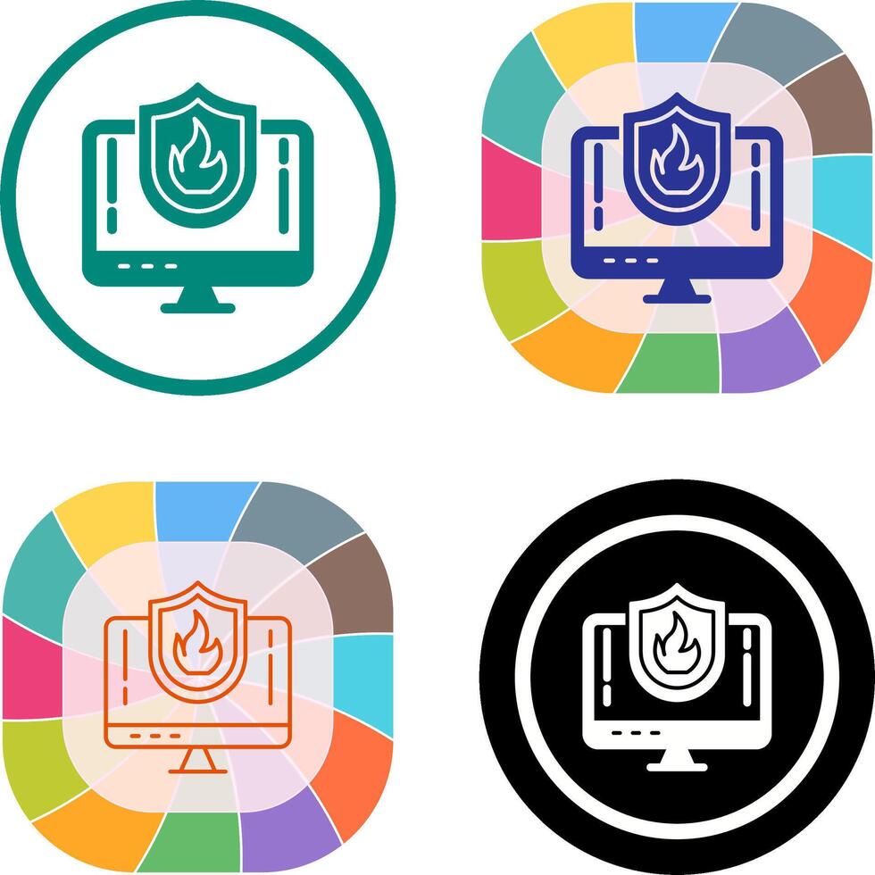 Firewall Icon Design vector