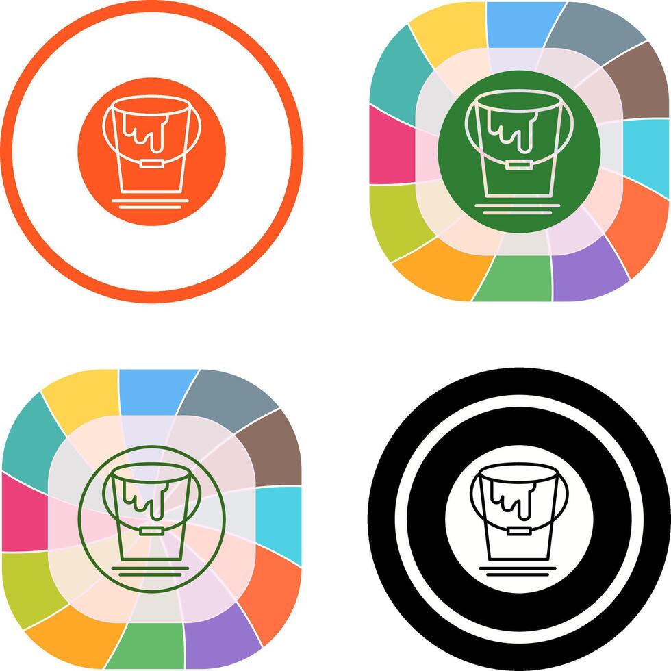 Paint Bucket Icon Design vector