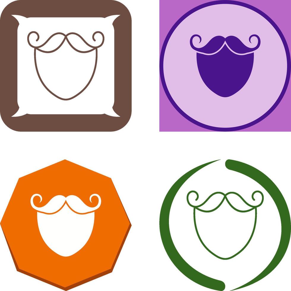 Beard and Moustache Icon Design vector