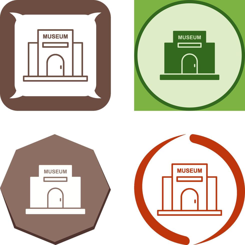 Museum Building Icon Design vector