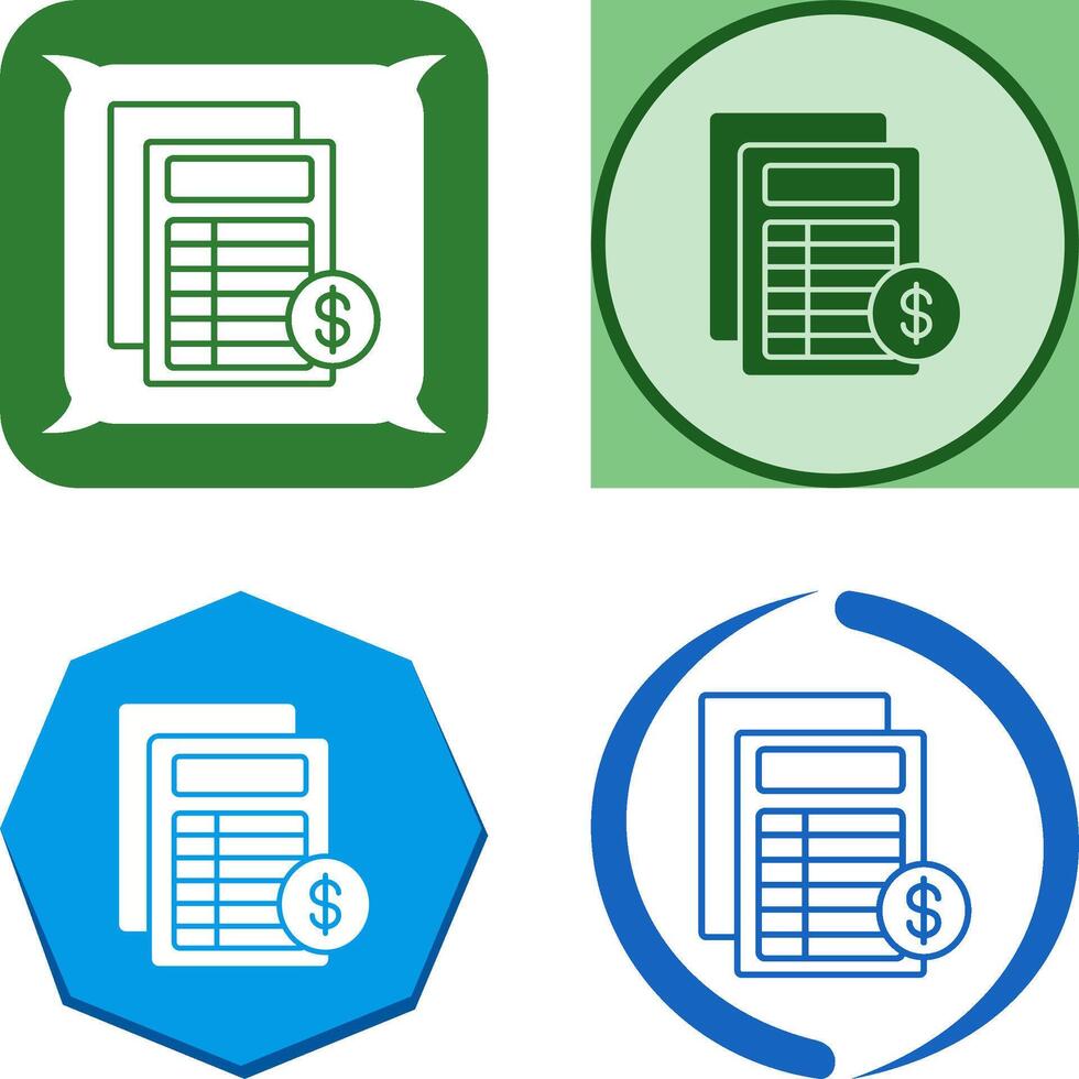 Invoice Icon Design vector