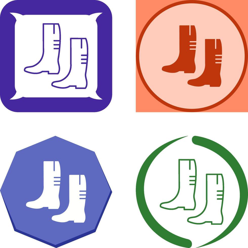 Gardening Boots Icon Design vector
