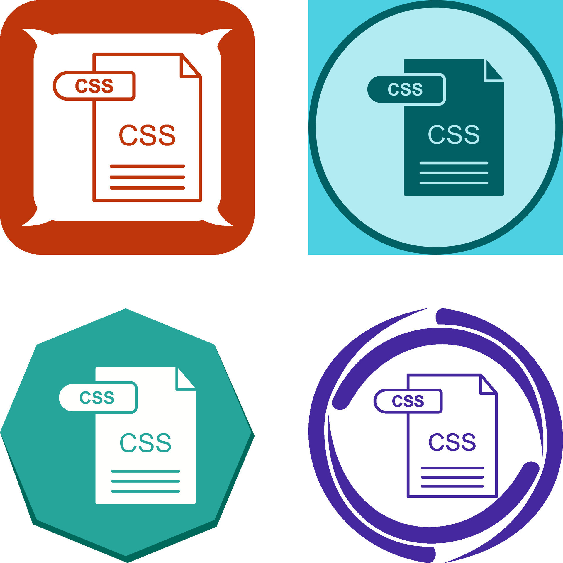 CSS Icon Design 45571622 Vector Art at Vecteezy