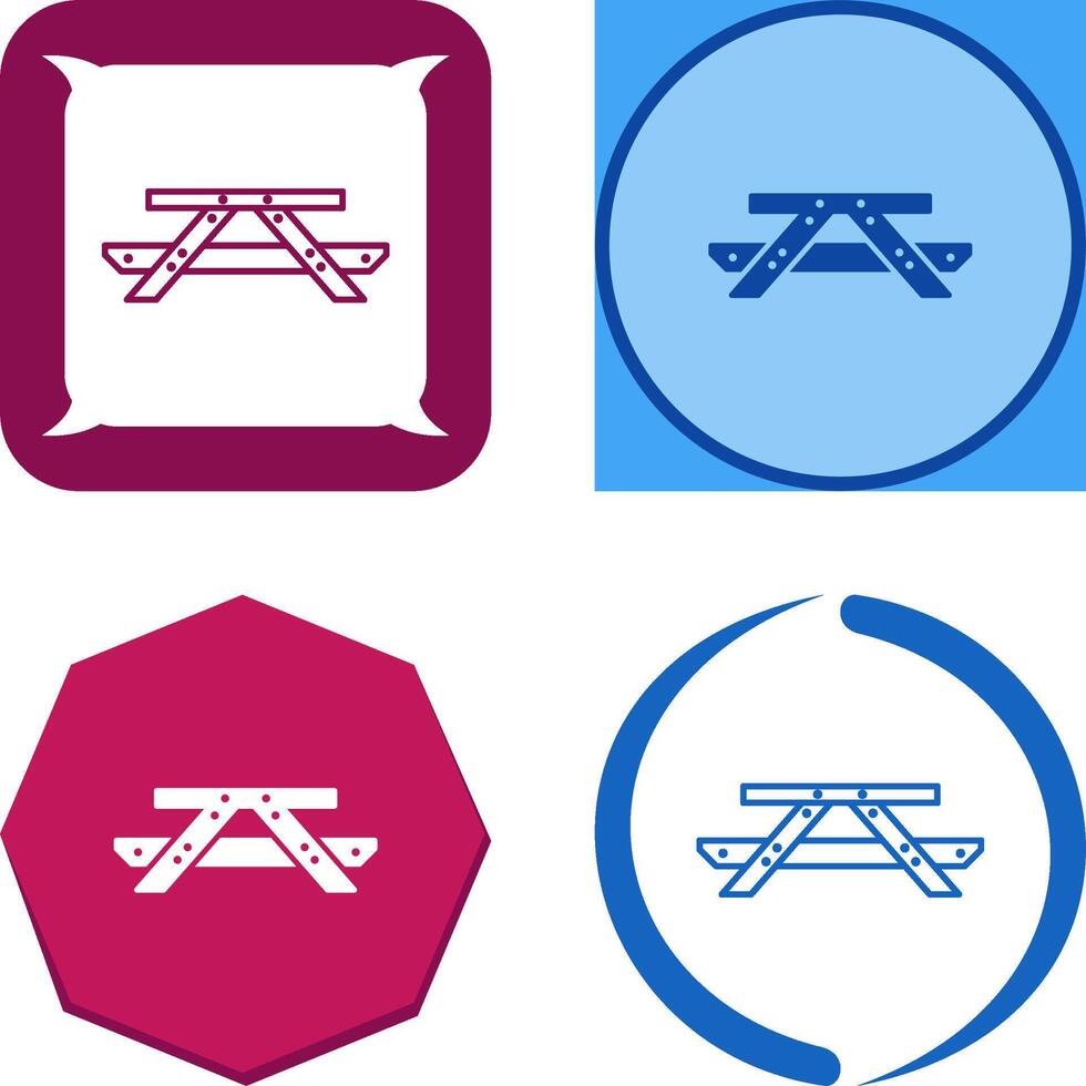 Picnic of Table Icon Design vector