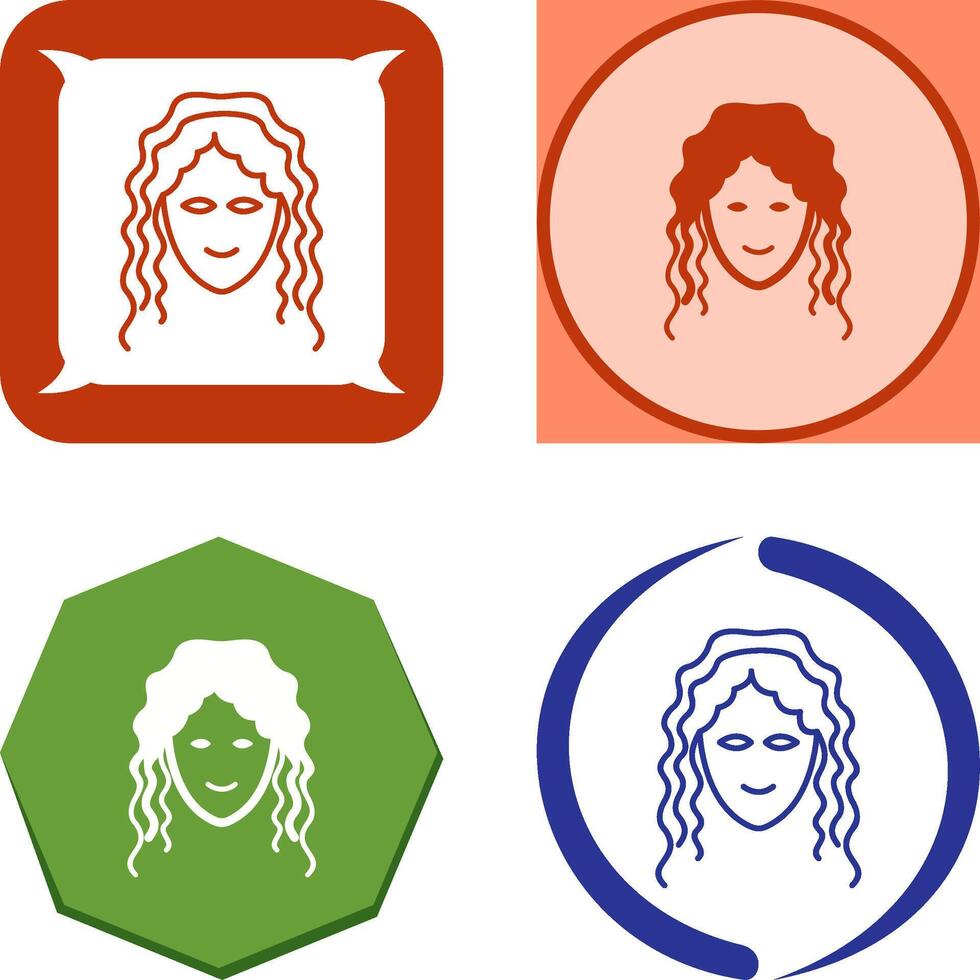 Hair Curly Icon Design vector