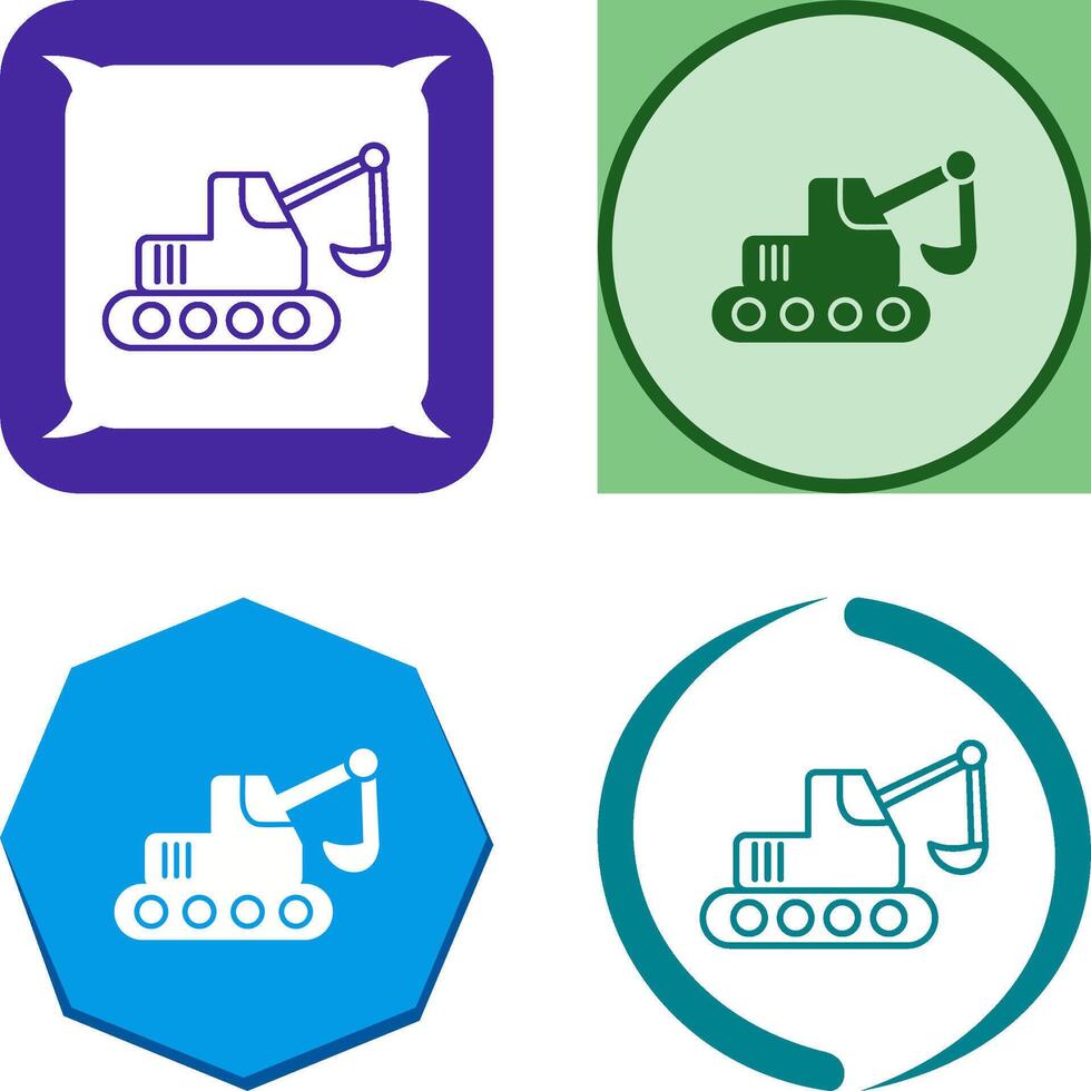 Escavator Icon Design vector