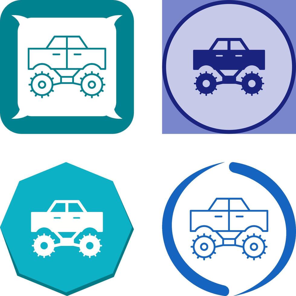 Monster Truck Icon Design vector