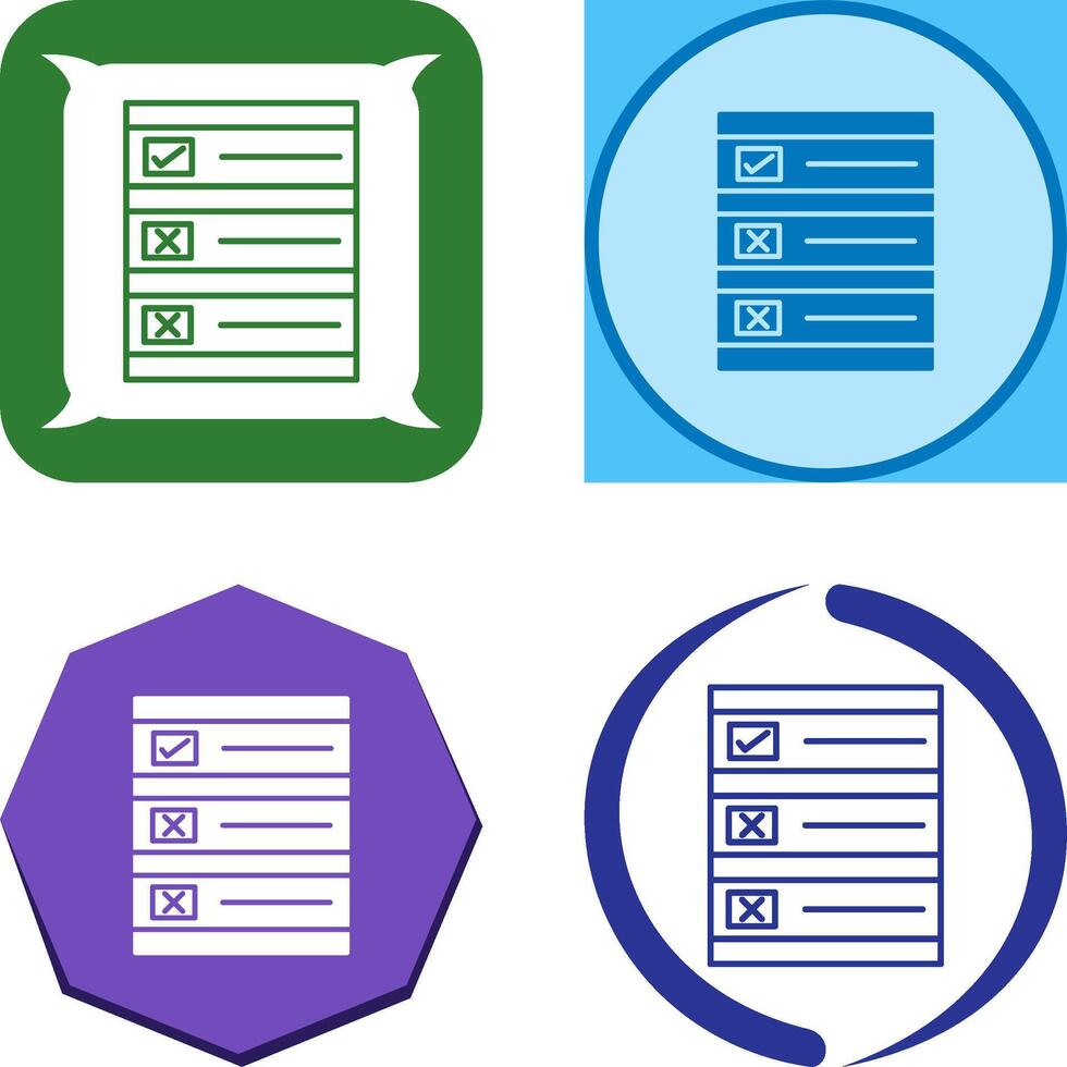 Ballot Paper Icon Design vector