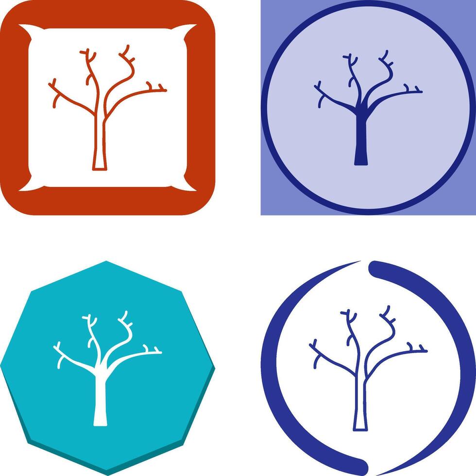 Tree with no Leaves Icon Design vector