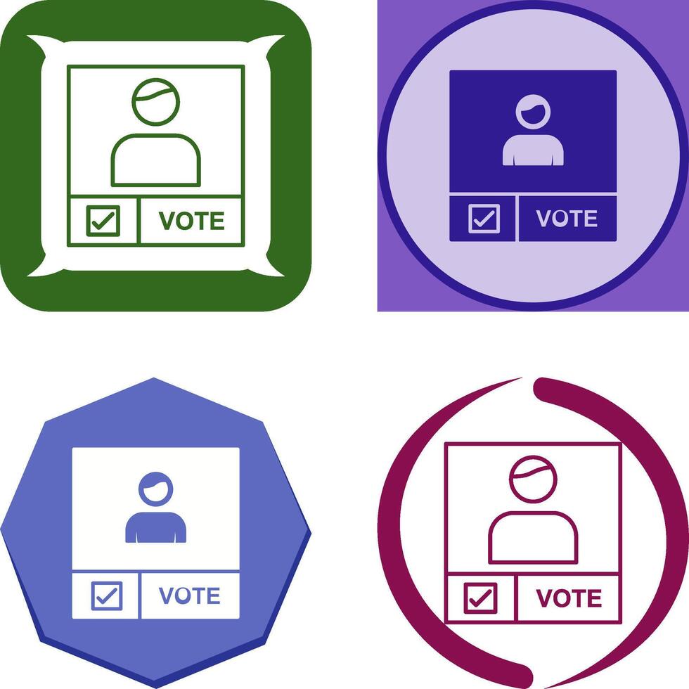 Candidate Banner Icon Design vector